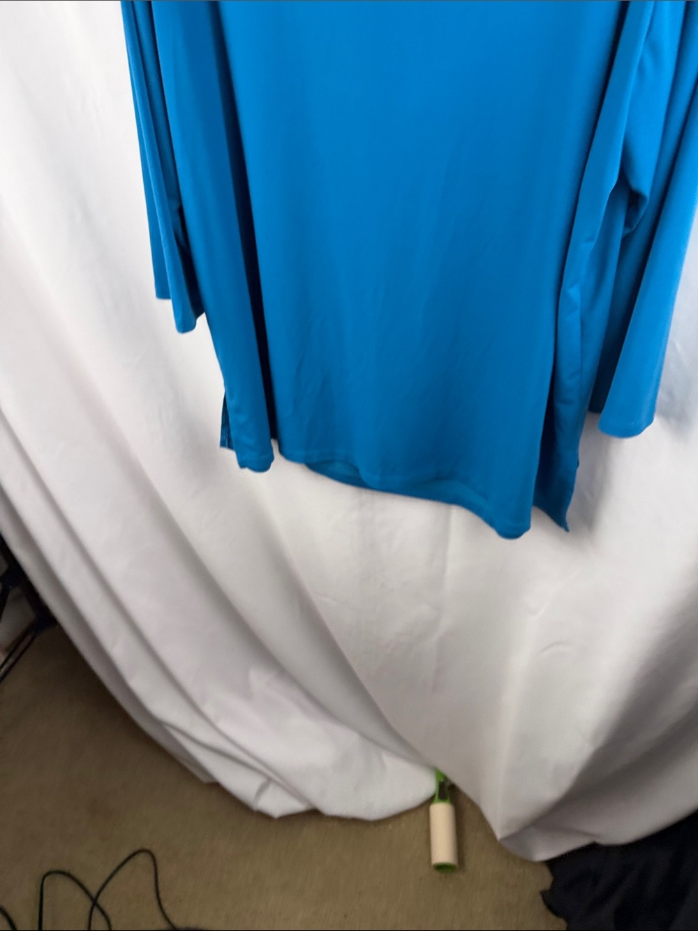 Investments Vibrant Teal Top with Grommet Detail - Picture 6 of 9